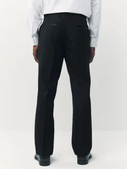 Zwart - Normale Pasvorm - Pantalon in smokingstijl
