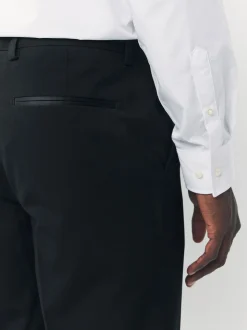 Zwart - Normale Pasvorm - Pantalon in smokingstijl