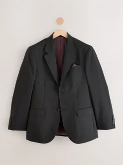 Zwart - Normale Pasvorm - Signature Nova Fides 100% Italian Wool Suit Jacket