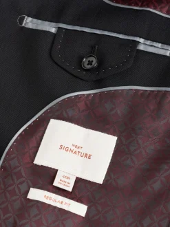 Zwart - Normale Pasvorm - Signature Nova Fides 100% Italian Wool Suit Jacket