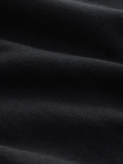 Zwart - Normale Pasvorm - Zwaargewicht Cotton Rich Jersey Hoodie