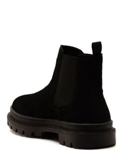 Zwart - Off The Hook Harrison Suede Leather Formal Chelsea Boots
