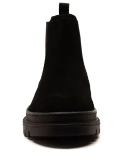 Zwart - Off The Hook Harrison Suede Leather Formal Chelsea Boots