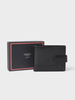 Zwart - Osprey London - The London bruine leren portemonnee