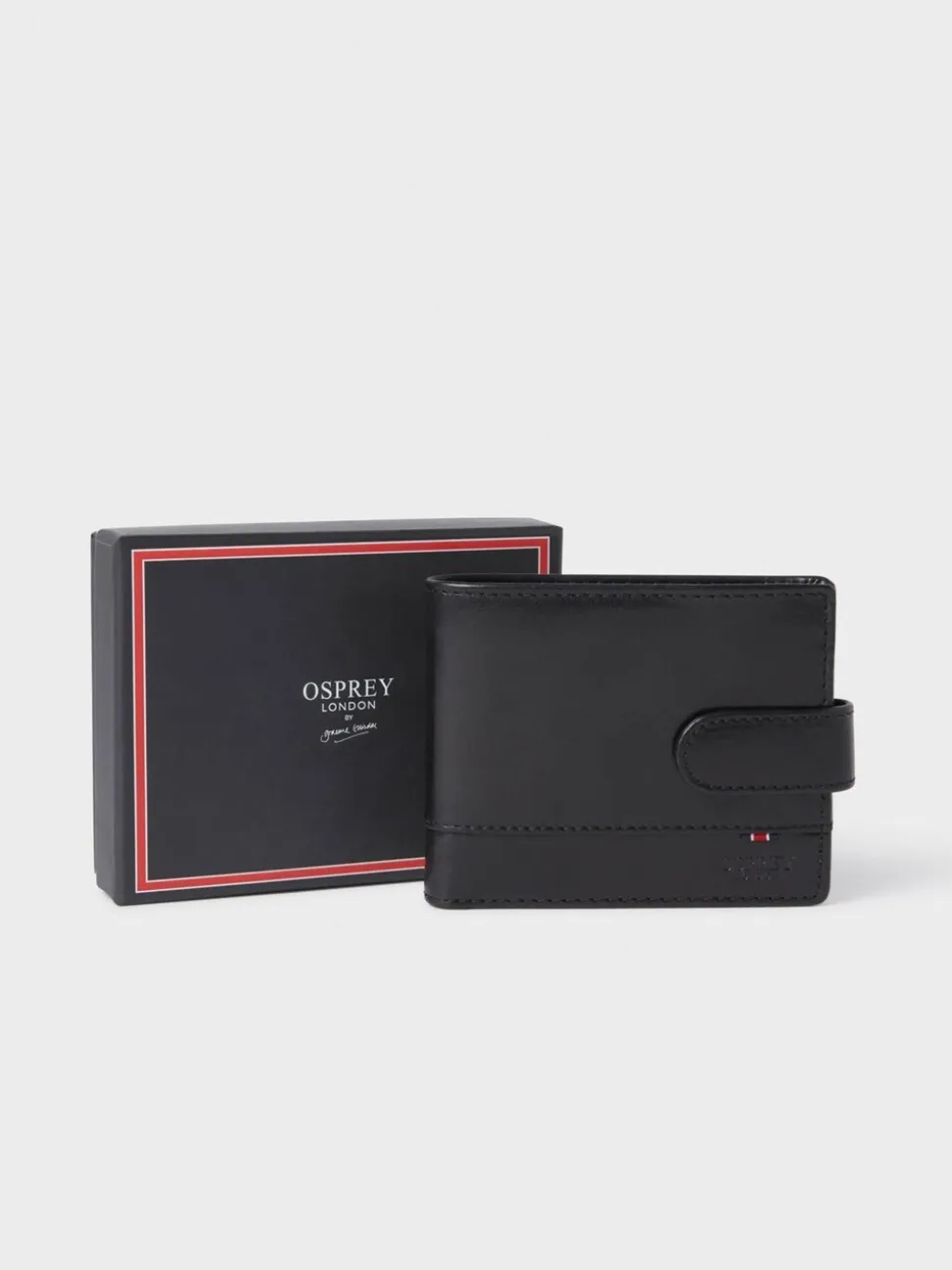 Zwart - Osprey London - The London bruine leren portemonnee