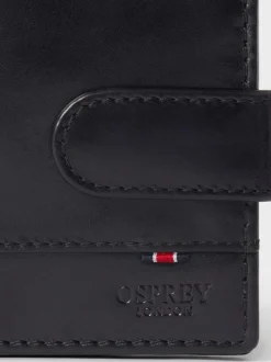 Zwart - Osprey London - The London bruine leren portemonnee