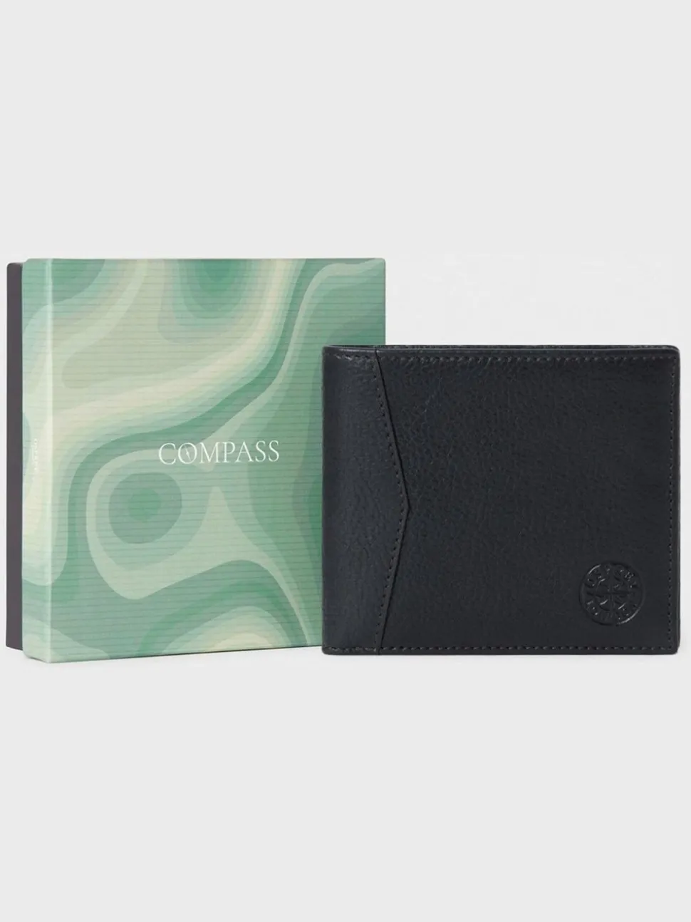 Zwart - Osprey London The Compass leren Portemonnee