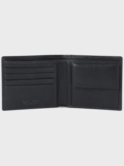 Zwart - Osprey London The Compass leren muntenportemonnee