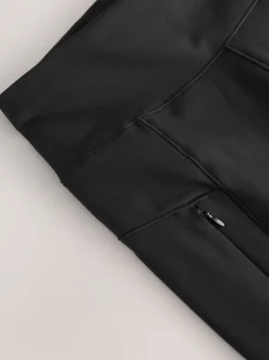 Zwart - Outdoor legging met fleecevoering en warme handgreep