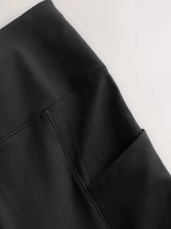 Zwart - Outdoor legging met fleecevoering en warme handgreep