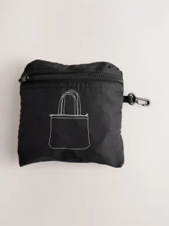 Zwart - Packable Tote Bag