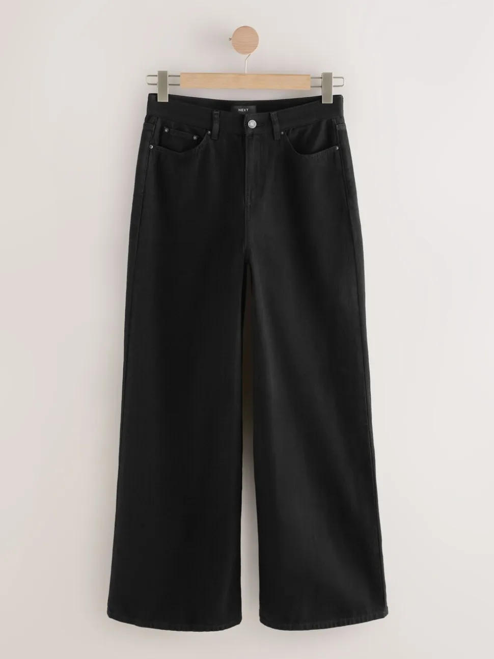 Zwart - Palazzo-jeans met hoge taille en wijde pijpen