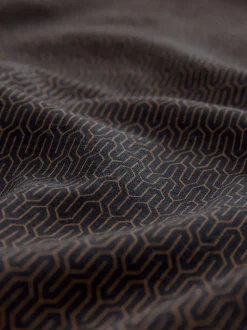 Zwart - Pattern Quarter Zip Polo Shirt