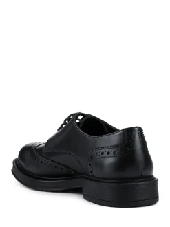 Zwart - Pavers Wide Fit Leather Brogue Derby Shoes