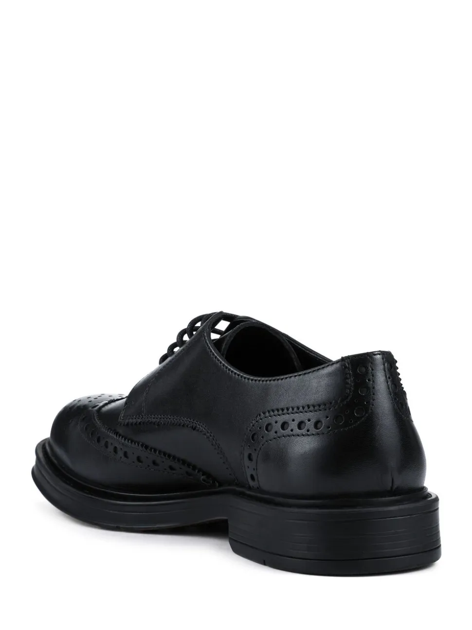 Zwart - Pavers Wide Fit Leather Brogue Derby Shoes