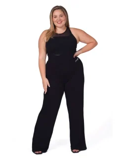 Zwart - Pineapple viscose joggingbroek