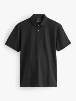 Zwart - Polo met korte mouwen