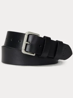 Zwart - Polo Ralph Lauren leren jeansriem