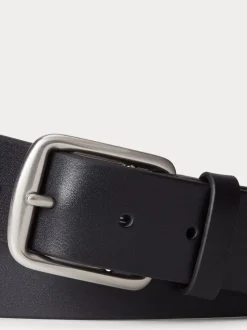Zwart - Polo Ralph Lauren - Saddle leren riem met logo