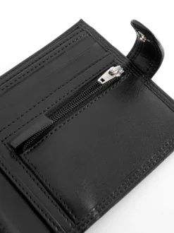 Zwart - Portemonnee met drukknoop