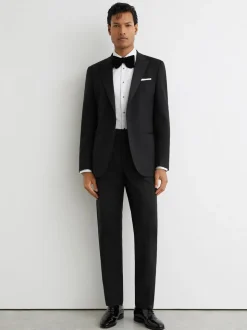 Zwart - Punt revers - Reiss Poker modieus gesneden Single breasted Jack Tailored-Fit