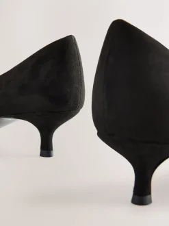 Zwart - Puntige lage naaldhakken schoenen