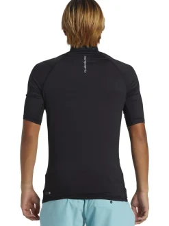 Zwart - Quiksilver UPF50 uv-werend hemdje met korte mouwen