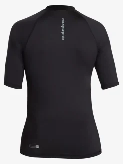 Zwart - Quiksilver Youth UPF50 uv-werend hemdje met korte mouwen