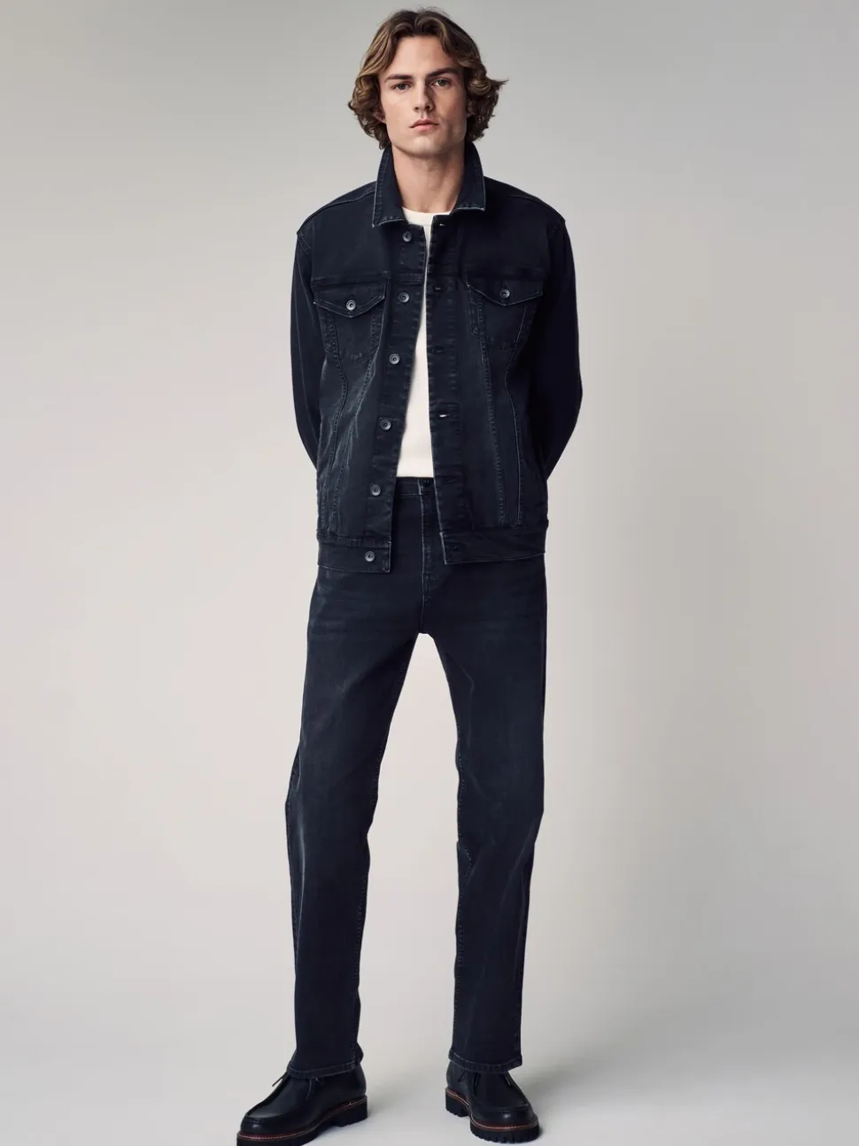 Zwart - Rechte, klassieke jeans met stretch