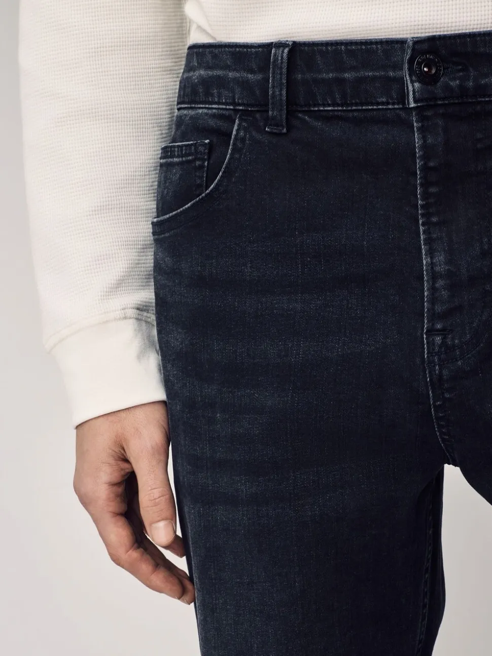 Zwart - Rechte, klassieke jeans met stretch