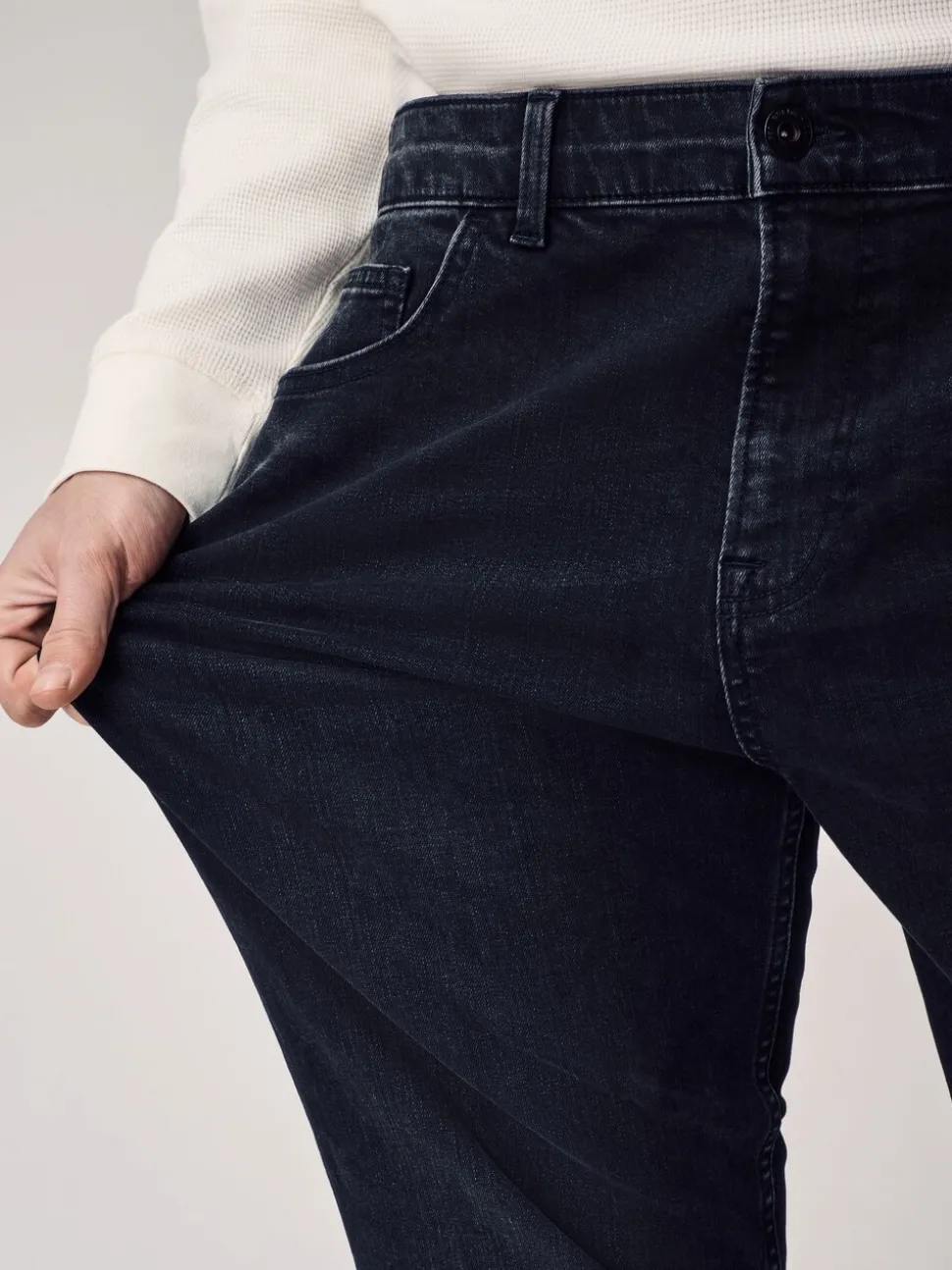 Zwart - Rechte, klassieke jeans met stretch