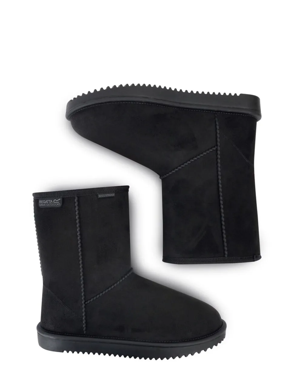 Zwart - Regatta Risley Behaaglijke halflange waterdichte Boots met voering van imitatiebont