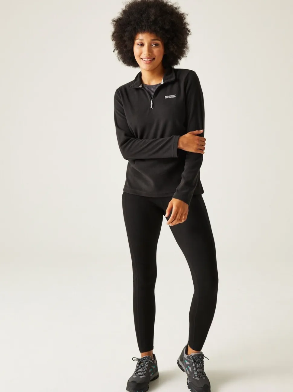 Zwart - Regatta Sweethart fleece met rits bij de hals
