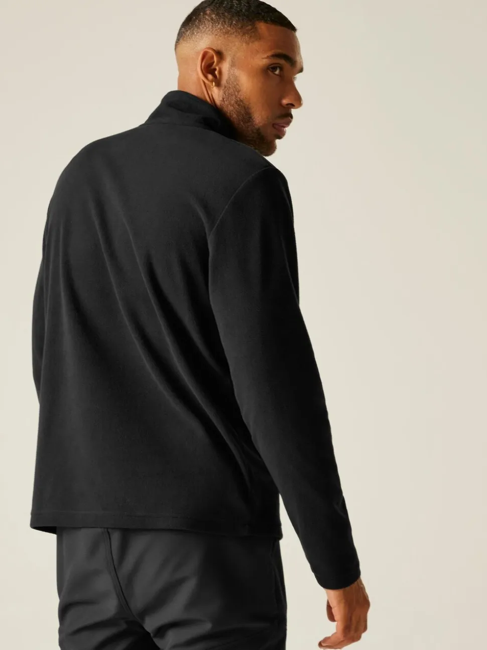 Zwart - Regatta Thompson fleece met rits bij de hals