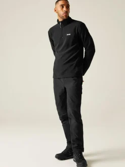 Zwart - Regatta Thompson fleece met rits bij de hals