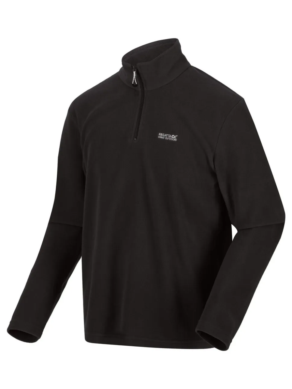 Zwart - Regatta Thompson fleece met rits bij de hals