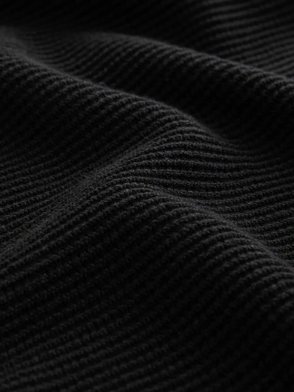 Zwart - Regular Fit getextureerde schijn-Oxford overhemdtrui