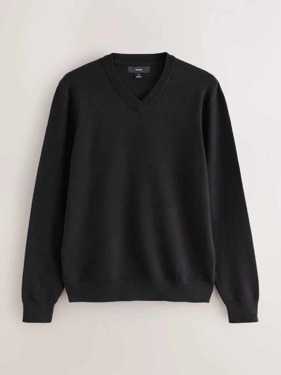 Zwart - Regular Fit Soft Touch V-Neck Jumpers 2 Pack