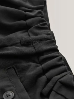 Zwart - Reguliere schoolbroeken met elastische taille en rechte pijpen, 2 stuks (3-17jaar)