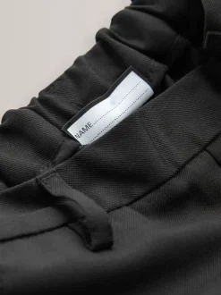 Zwart - Reguliere schoolbroeken met elastische taille en rechte pijpen, 2 stuks (3-17jaar)