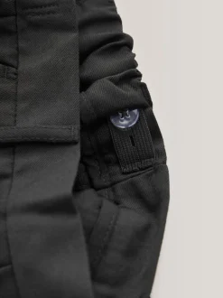 Zwart - Reguliere schoolbroeken met elastische taille en rechte pijpen, 2 stuks (3-17jaar)