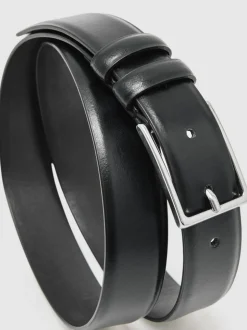Zwart - Reiss - Dante - Gladde leren riem