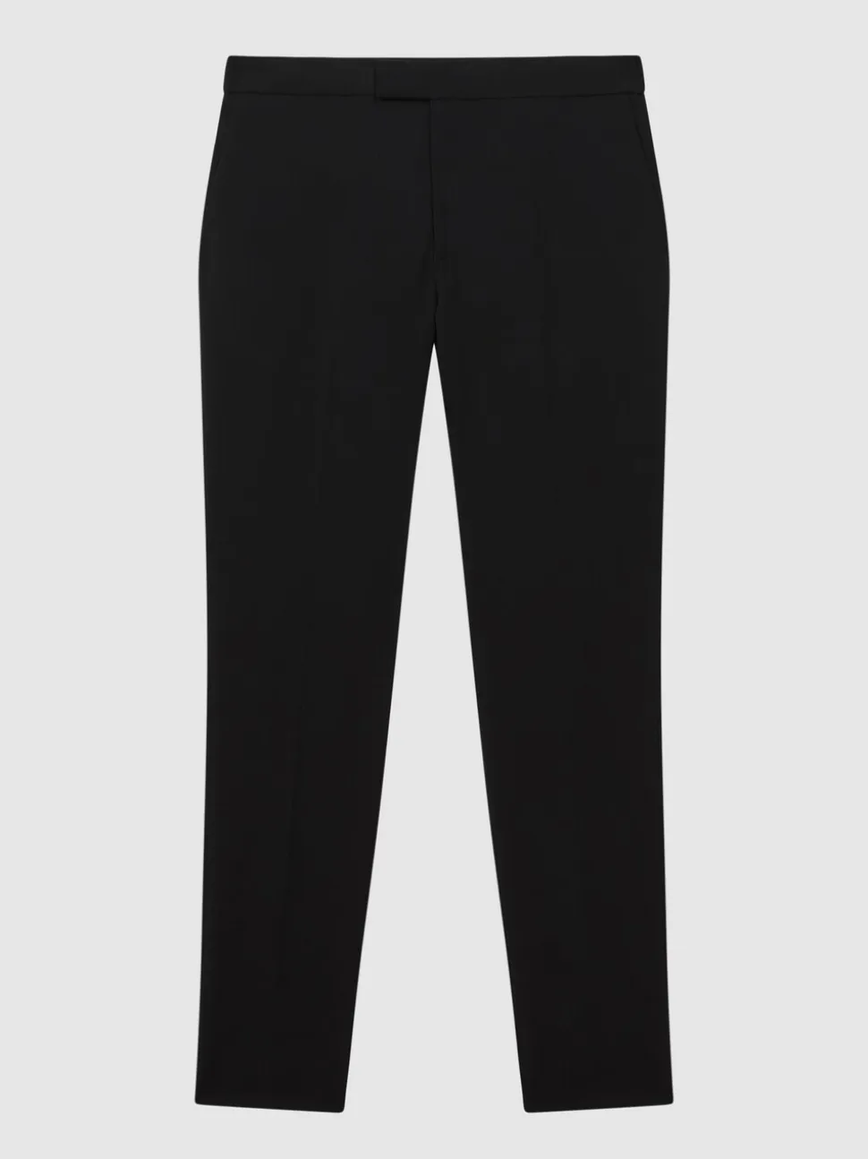 Zwart - Reiss Found stretchy slim fit broeken met trekkoord