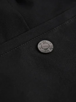 Zwart - Reiss Found stretchy slim fit broeken met trekkoord
