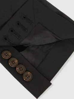 Zwart - Reiss Promise Wool-Blend Single-Breasted Suit Blazer Tailored-Fit