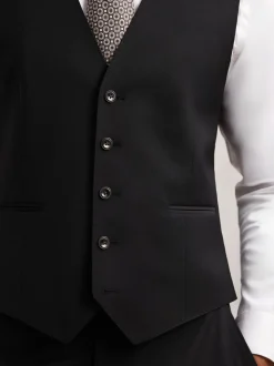 Zwart - Reiss Promise Wool-Blend Tailored-Fit Waistcoat