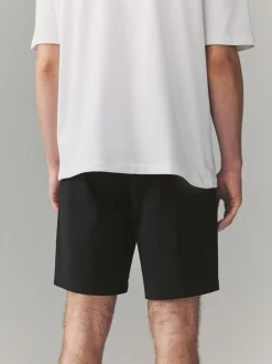 Zwart - Relaxed fit - Chinoshort met stretch