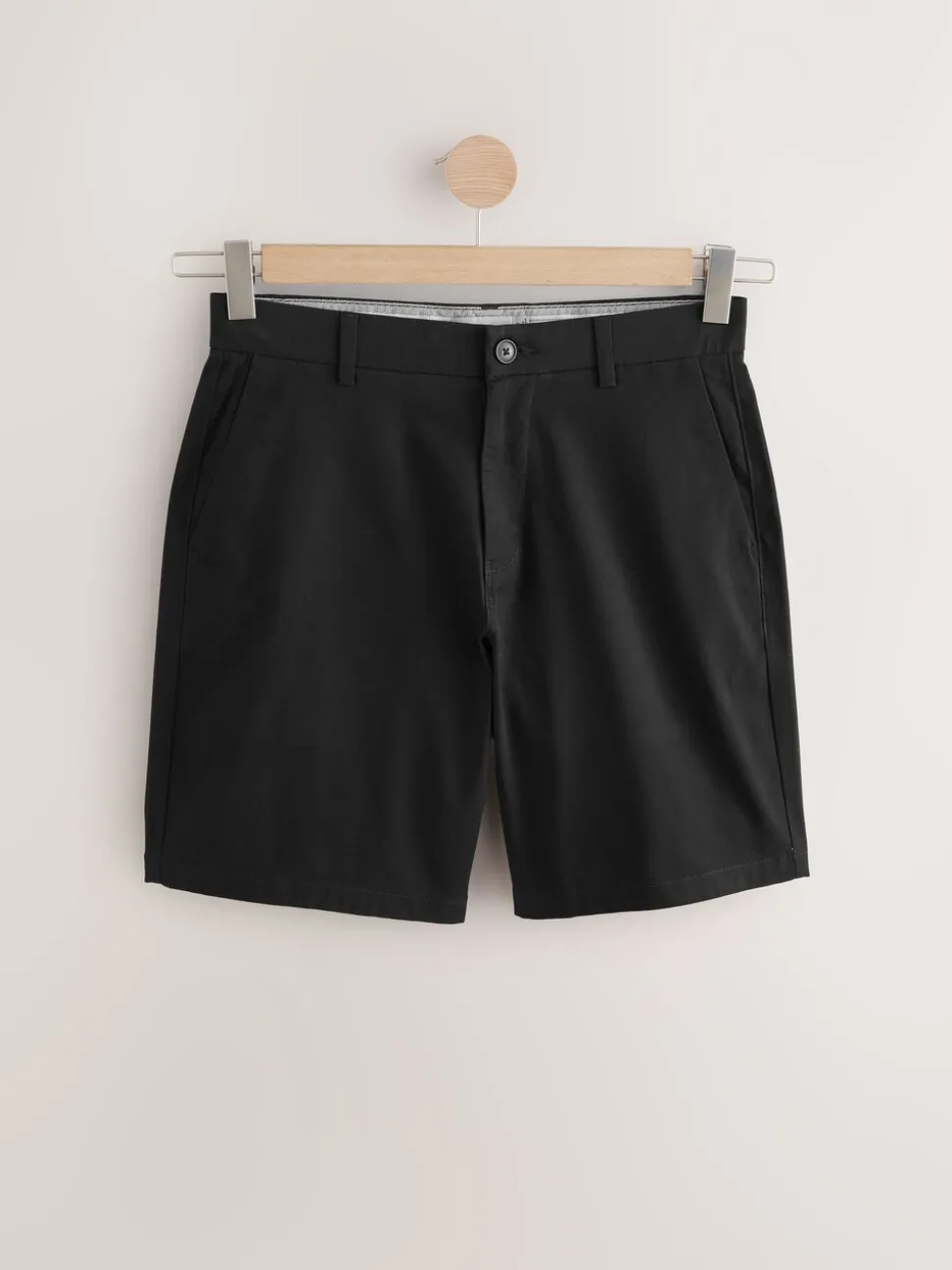 Zwart - Relaxed fit - Chinoshort met stretch