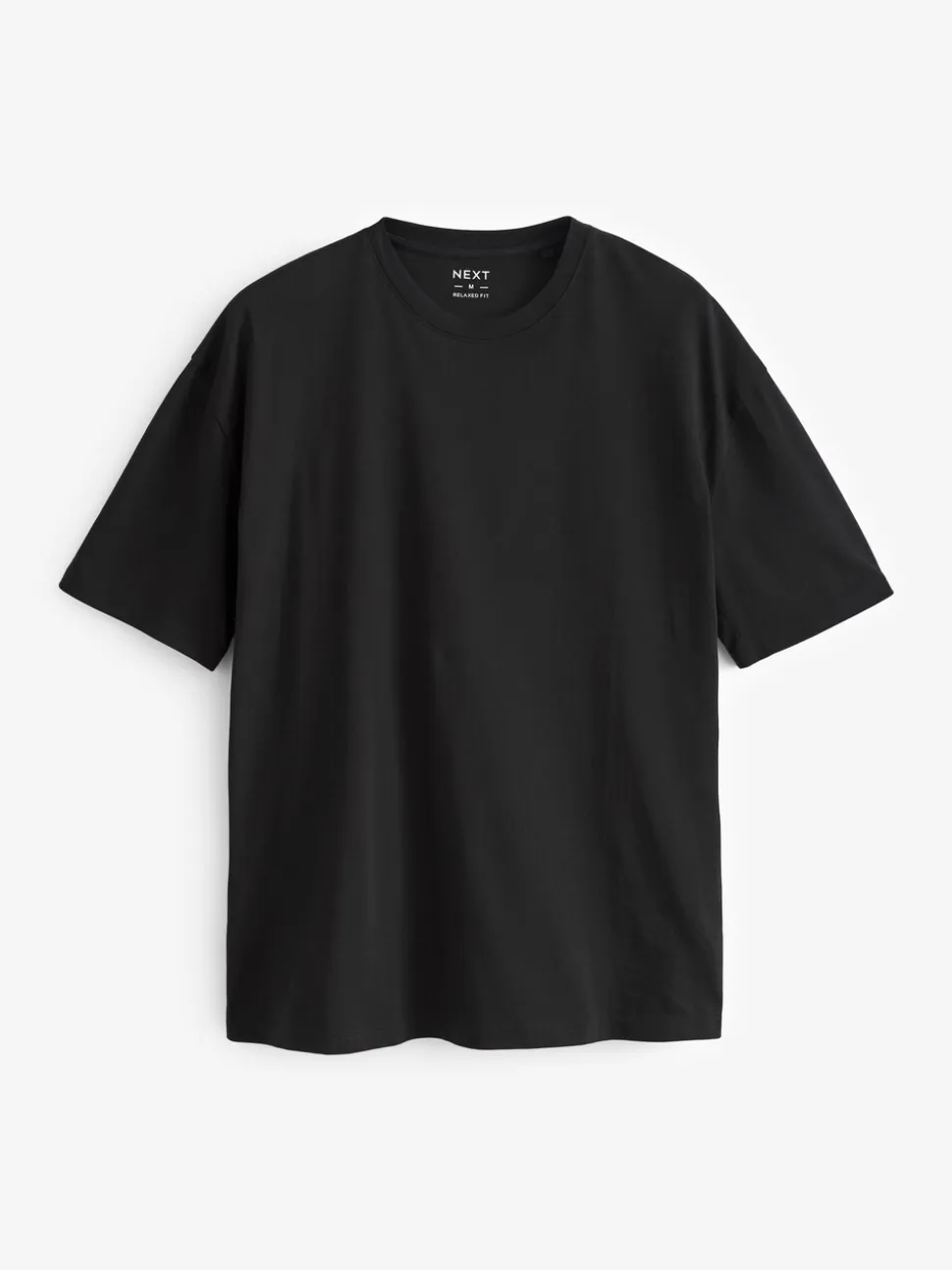 Zwart - Relaxed fit - Essentieel katoenen T-shirt met ronde hals