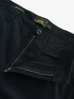 Zwart - Relaxed fit - Katoenen cargostretchbroek